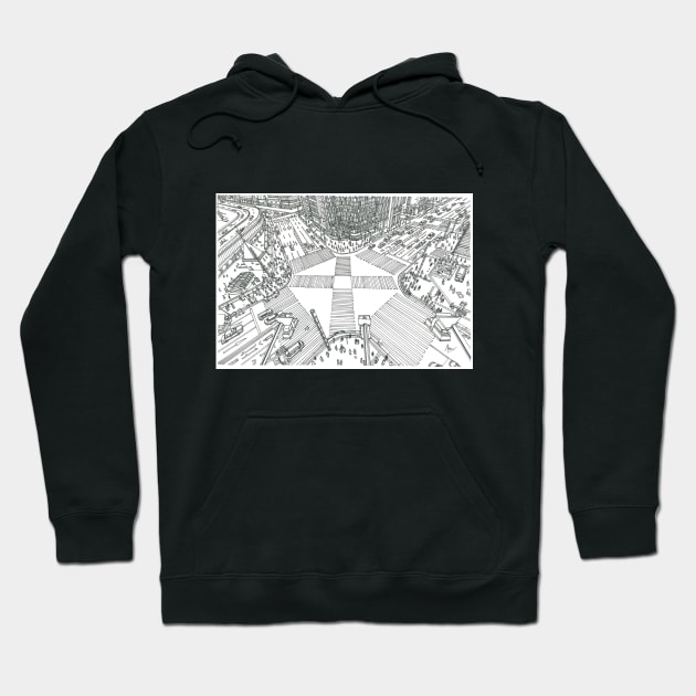 Shibuya crossroad Tokio Hoodie by valery in the gallery